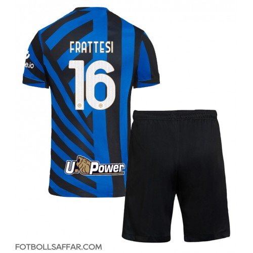 Inter Milan Davide Frattesi #16 Hemmadräkt Barn 2024-25 Kortärmad (+ Korta byxor)